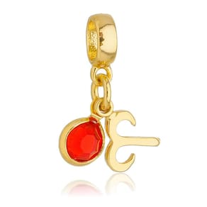 Pingente Berloque Signo Áries Pandora Banhado a Ouro 18k - Premium