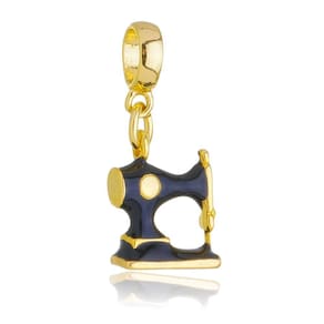 Pingente Berloque Máquina de Costura Pandora Banhado a Ouro 18k - Premium