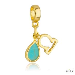 Pingente Berloque Signo Libra Pandora Banhado a Ouro 18k - Premium