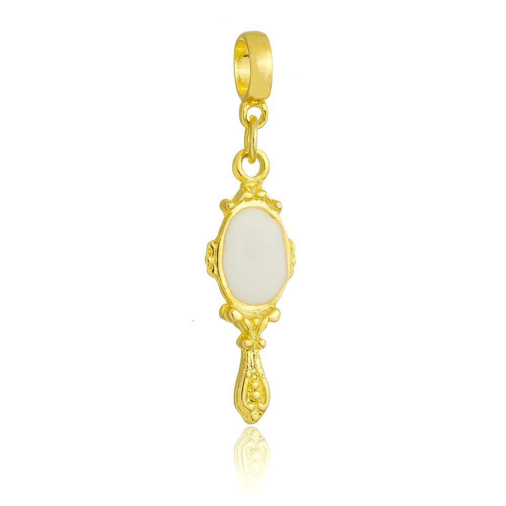 Pingente Berloque Espelho Pandora Banhado a Ouro 18k - Premium
