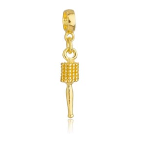 Pingente Berloque Escova De Cabelo Cabeleireira Pandora Banhado a Ouro 18k - Premium