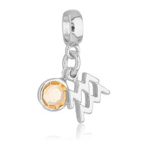 Pingente Berloque Signo Aquário Pandora Banhado a Prata 925 - Premium
