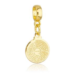 Pingente Berloque Oração Pai Nosso Pandora Banhado a Ouro 18k - Premium