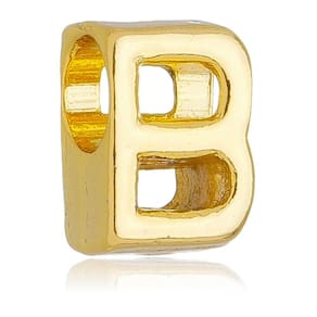 Berloque Letra B Separador Pandora Banhado a Ouro 18k - Premium