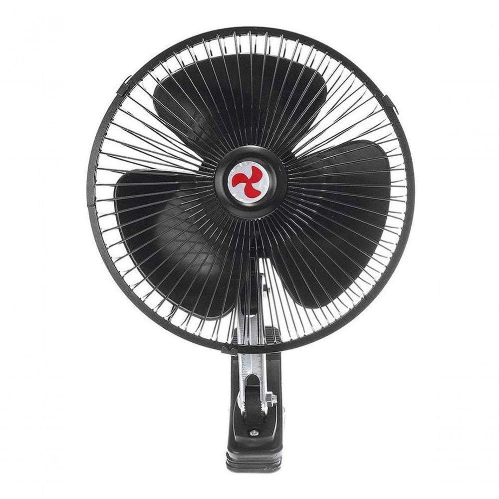 Mini Ventilador Veicular 12v 8`` 20cm Carro Caminhão Preto
