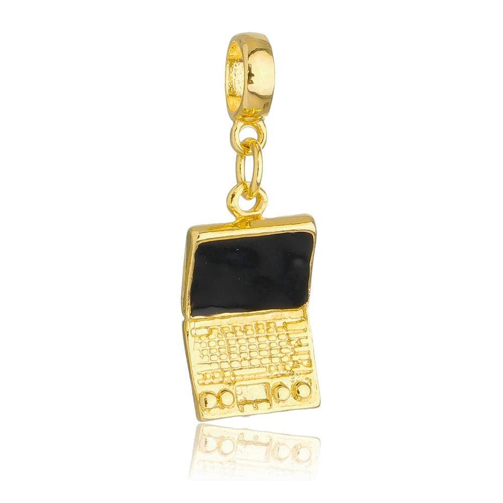 Pingente Berloque Notebook Pandora Banhado a Ouro 18k - Premium