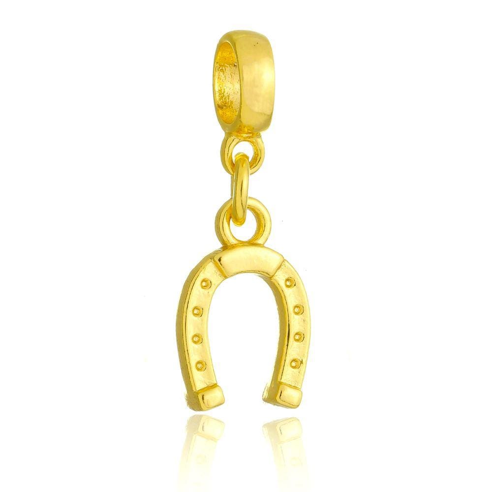 Pingente Berloque Ferradura Pandora Banhado a Ouro 18k - Premium