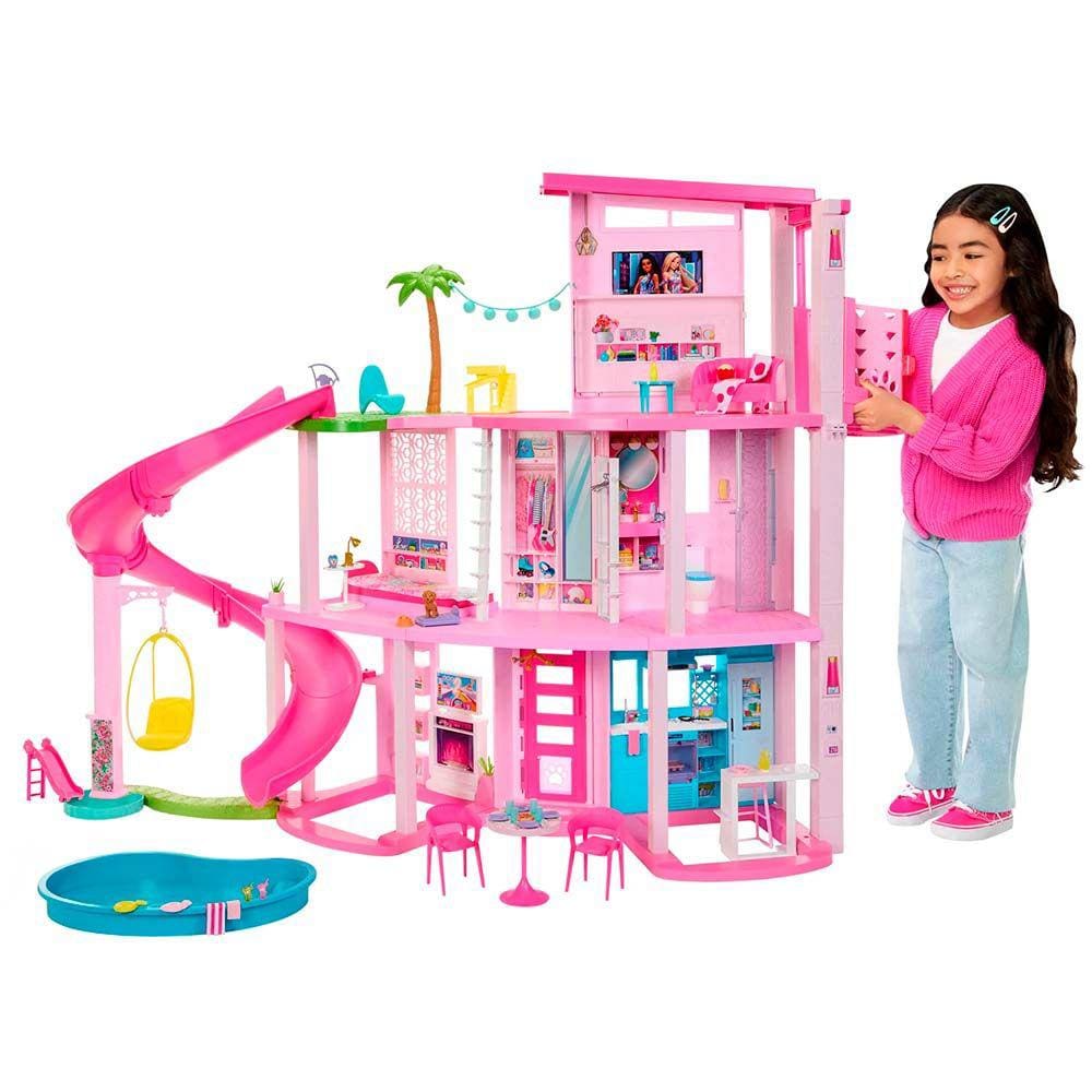 Casinha Casa Boneca Barbie 30 Móveis Tudo Já Montado Mdf no Shoptime