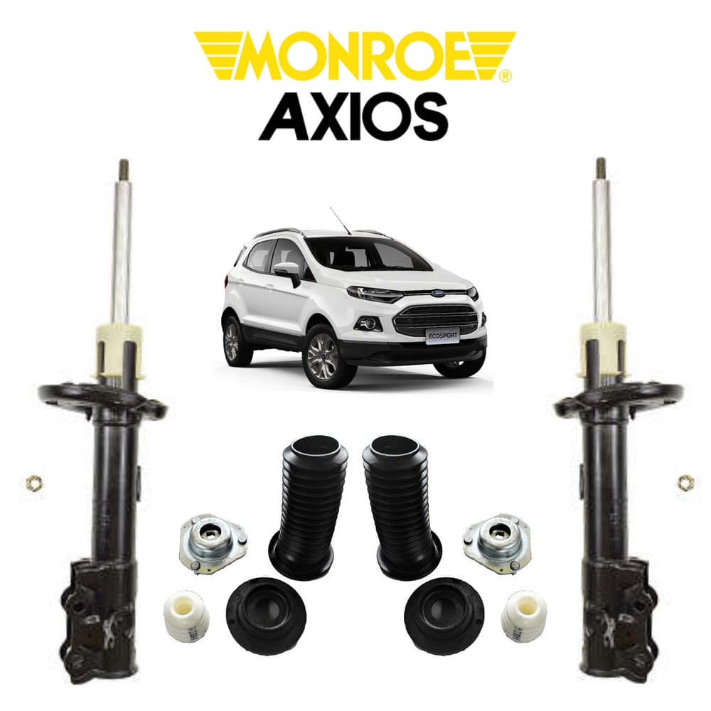 2 Amortecedor New Ecosport 2015 Dianteiro Monroe + Kit Batente