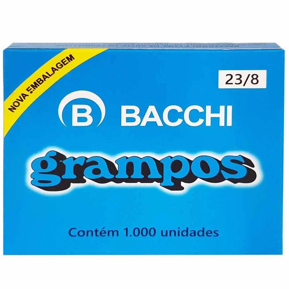 Grampos para Grampeador Galvanizado 23/8 C/ 1000 Un Bacchi