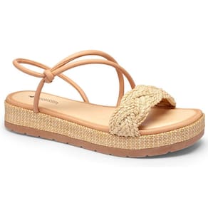 Sandália Flatform Mississipi MI091-0002 Feminina - Nude Claro