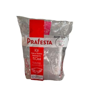 Pote Retangular Freezer e Micro-ondas 150ml com Tampa Prafesta c/20 un