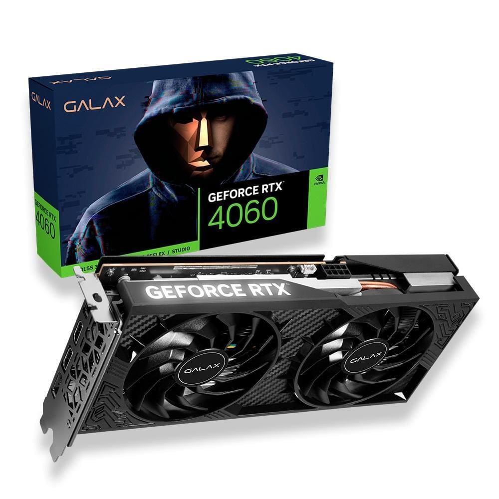Placa De Vídeo Galax RTX 4060 1-click Oc 2x, 8GB, GDDR6, 12