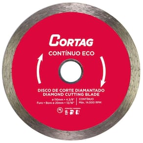 Disco Diamantado Contínuo Eco 110 Mm Cortag