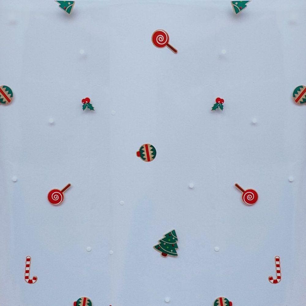 Saco Plástico PP Doce Natal 10x14cm Carber c/50 un