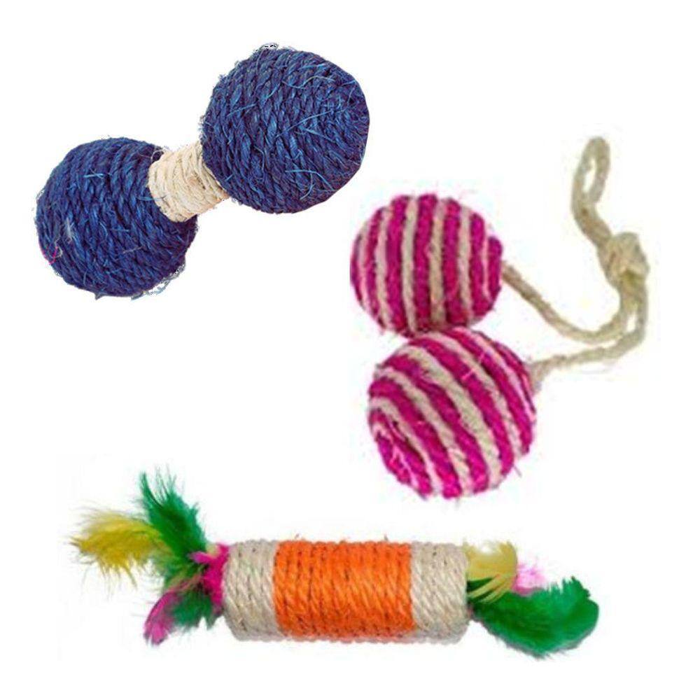 Kit De Brinquedos Interativos Para Gatos - 3 Itens.