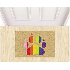 Tapete Capacho Para Lgbt, Cor Bege Medida Porta Para Sala Quarto Cozinha.