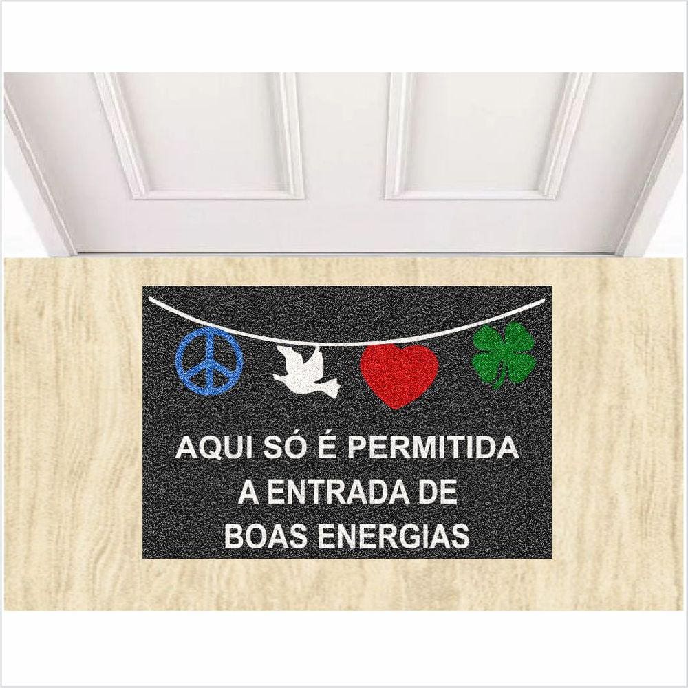 Tapete Boas Energias - Cor Grafite