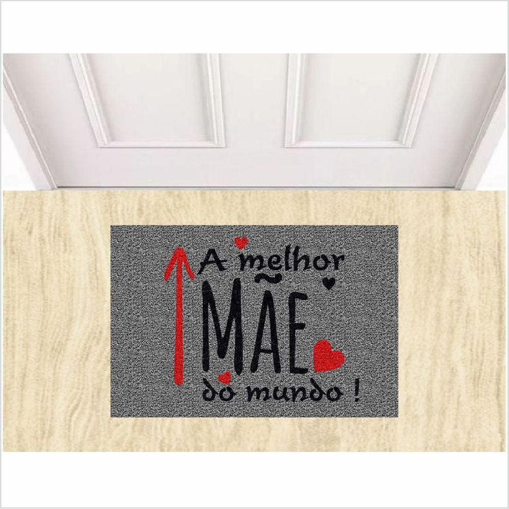 Tapete A Melhor Mãe Do Mundo - Cinza