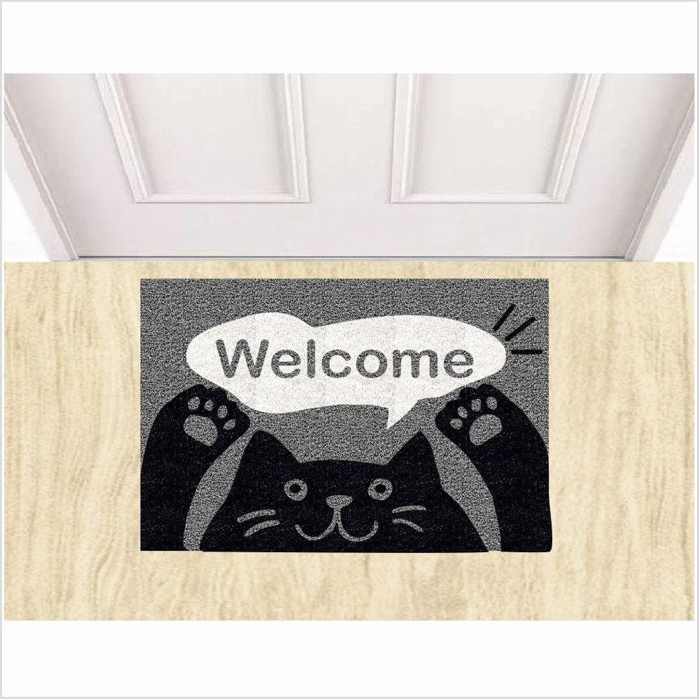 Tapete Capacho Gato Welcome.