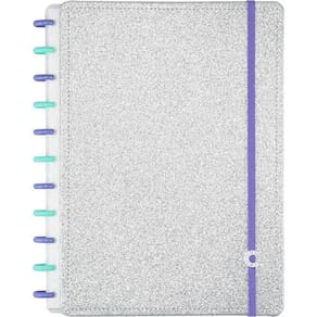 Caderno Inteligente Grande Lets Glitter Silver 2.0