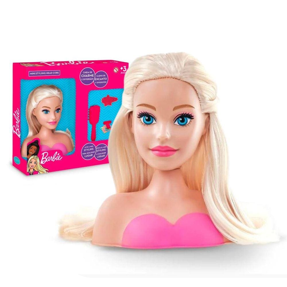 Boneca Busto Nancy Hair Super Toys Fazer Maquiagem