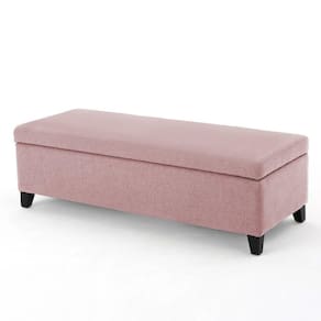 Recamier Bau Veneza 1,20M Suede Rosa Bebe - Clique Decor