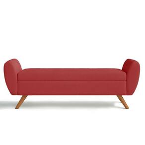 Recamier Bau Grecia 1,60M Suede Vermelho - Clique Decor