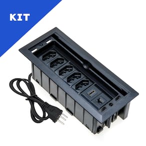 Kit 2 Caixas De Tomadas 7 Blocos 5 Tom 20A 1 HDMI 1 Rj45