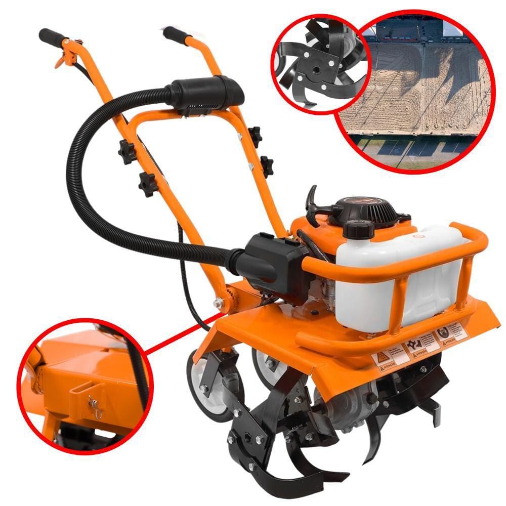Trator Micro Cultivador Tipo Tobata Vulcan VMC360 Á Gasolina Motor 4 Tempos 3,6HP de Potência e 53 Cilindradas Robusto, Versátil e de Fácil Operação