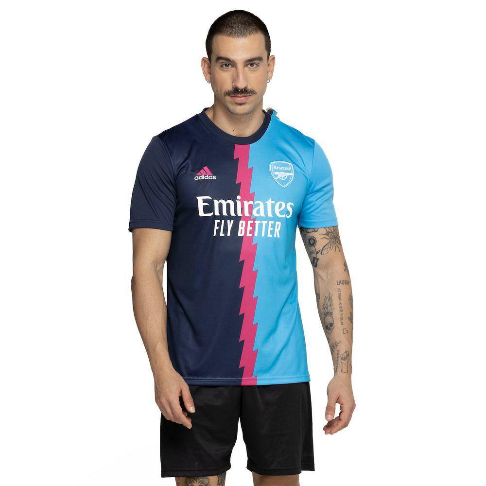 Camisa Barcelona Pré-Jogo 21/22 Nike Masculina - Vinho+Azul