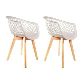 Conjunto Com 2 Cadeiras Web Wood Branca