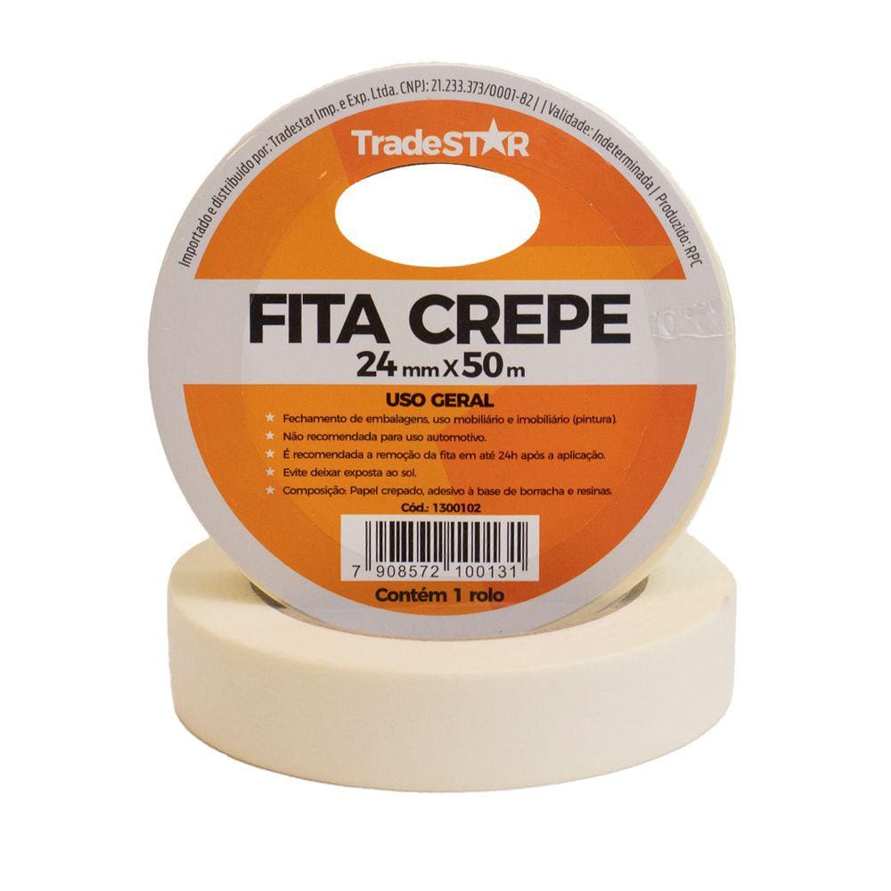 Fita Crepe p/ uso geral 24 mm X 50 m