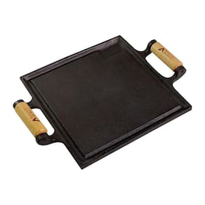 Chapa Bifeteira Retangular Em Ferro Fundido 25x25cm