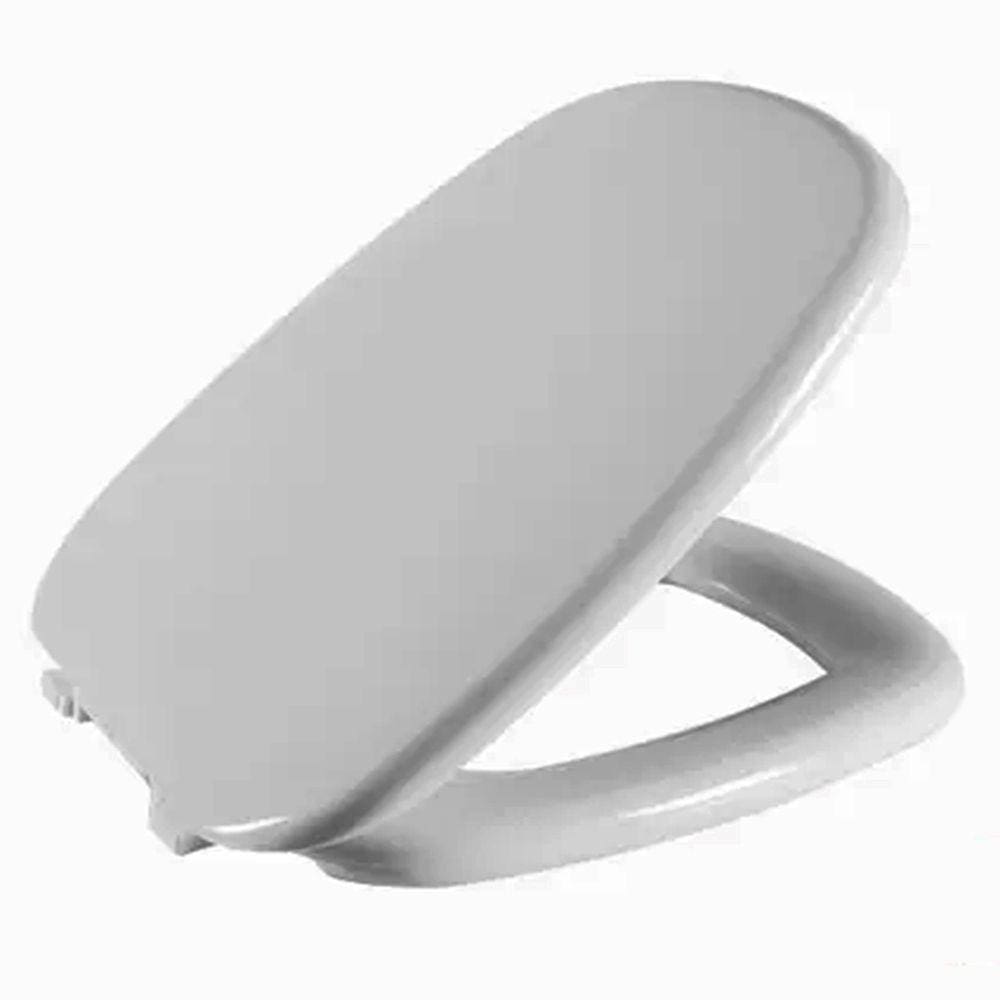Assento Sanitário Versato/Fit/City/Primula Cinza Claro Tampa para Vaso Celite Almofadado