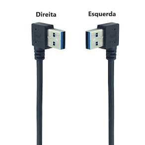 Cabo USB-C 3.1 para USB-A Virado a Esquerda ou Direita 25cm