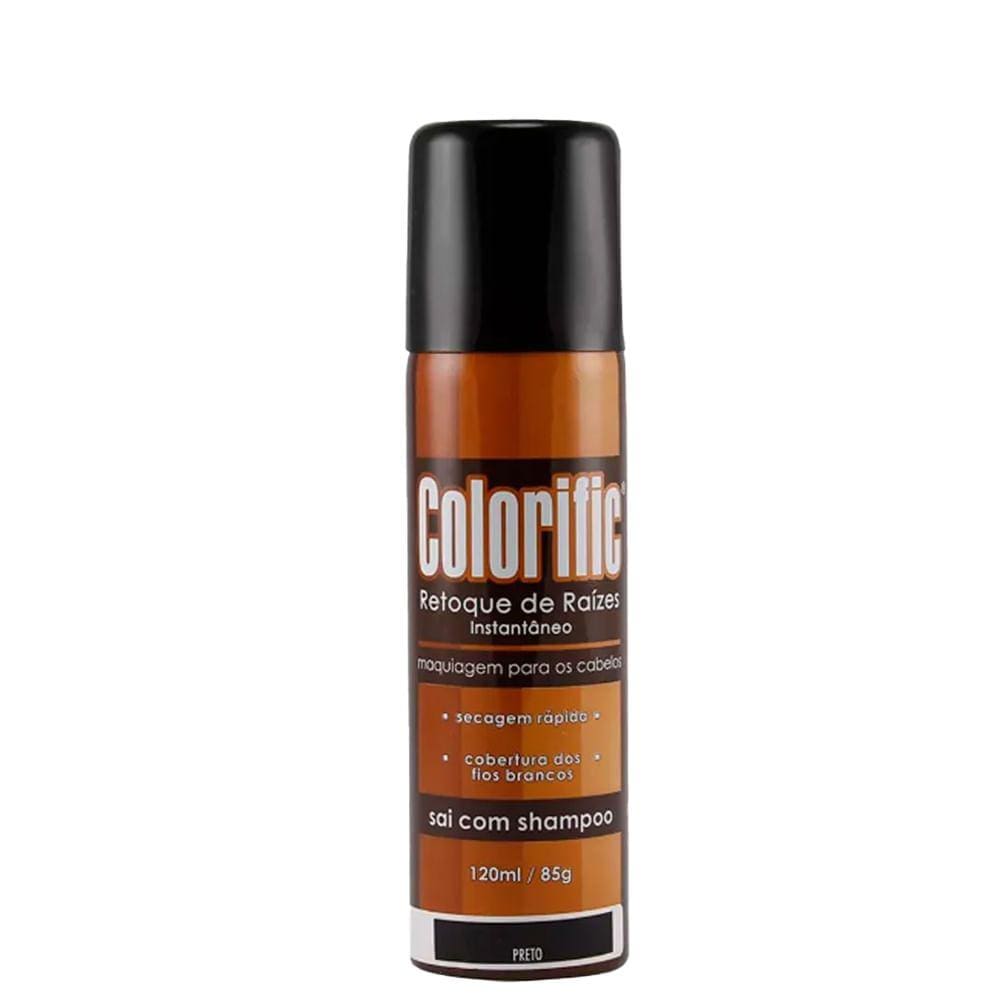 Retoque Capilar Colorific Spray Preto 120ml