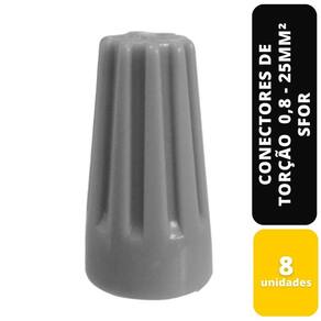 Kit C/8 Conectores De Torção Cinza 0,8 - 25Mm² Sfor