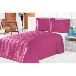 Cobre Leito Clean Rosas Queen 3 Peças