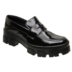 Mocassim Feminino Tratorado Confortável Elegante Verniz