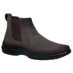 Bota Masculina Cano Médio Social Casual Elástico Confortável