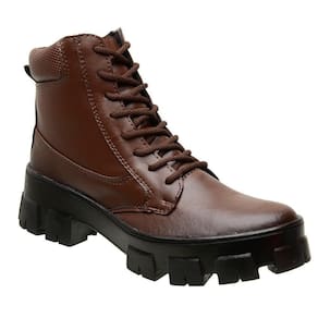 Coturno Feminino Bota Tratorado Cano Médio Casual Conforto