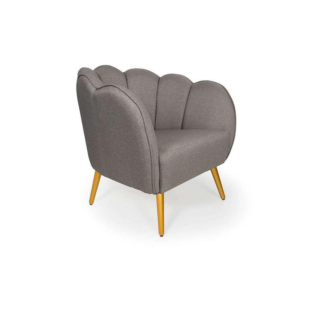 poltrona ariel pé palito linho e bronze