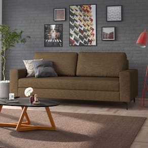 Sofá 3 Lugares 194cm Loft Marrom/Preto