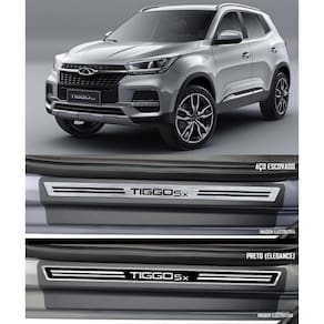 Jogo Soleira Premium Elegance Chery Tiggo X5 - 4 Portas ( Vinil + Resinada 8 Peças )