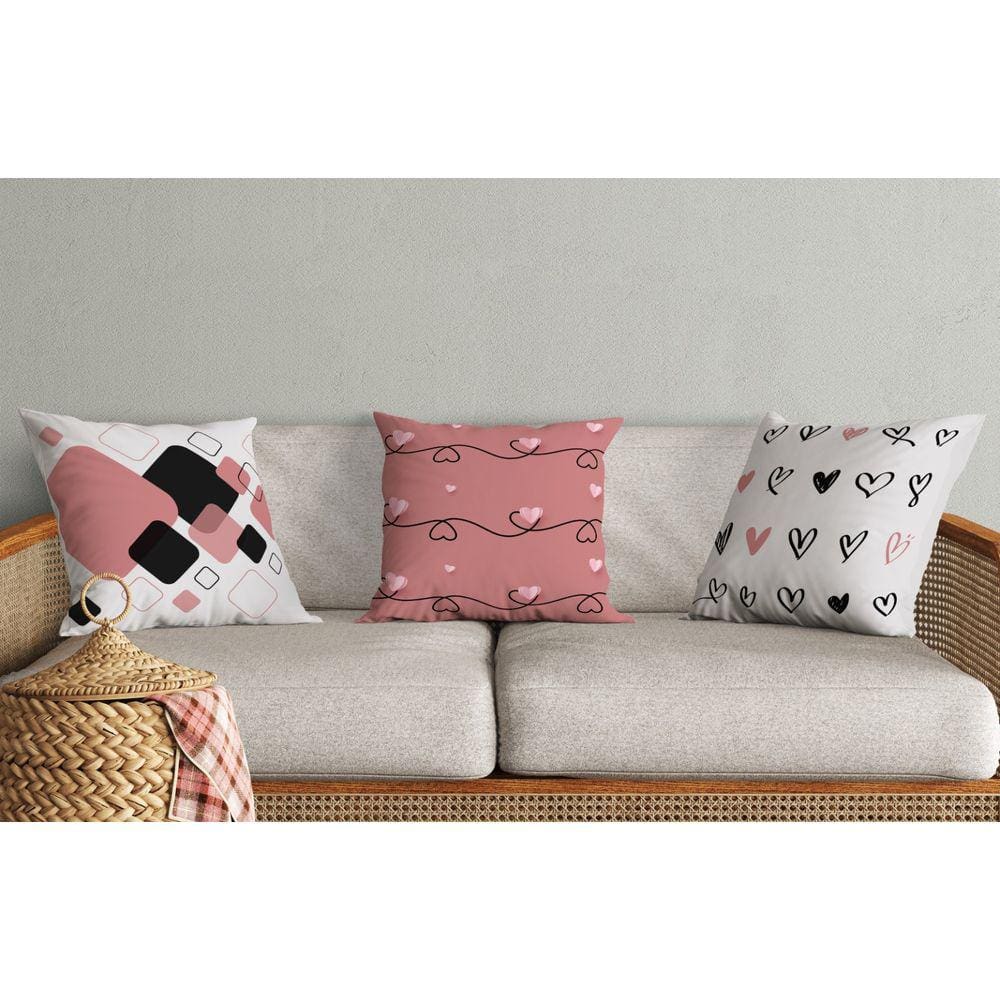 Capa Para Almofada Trio Print 3 Peças