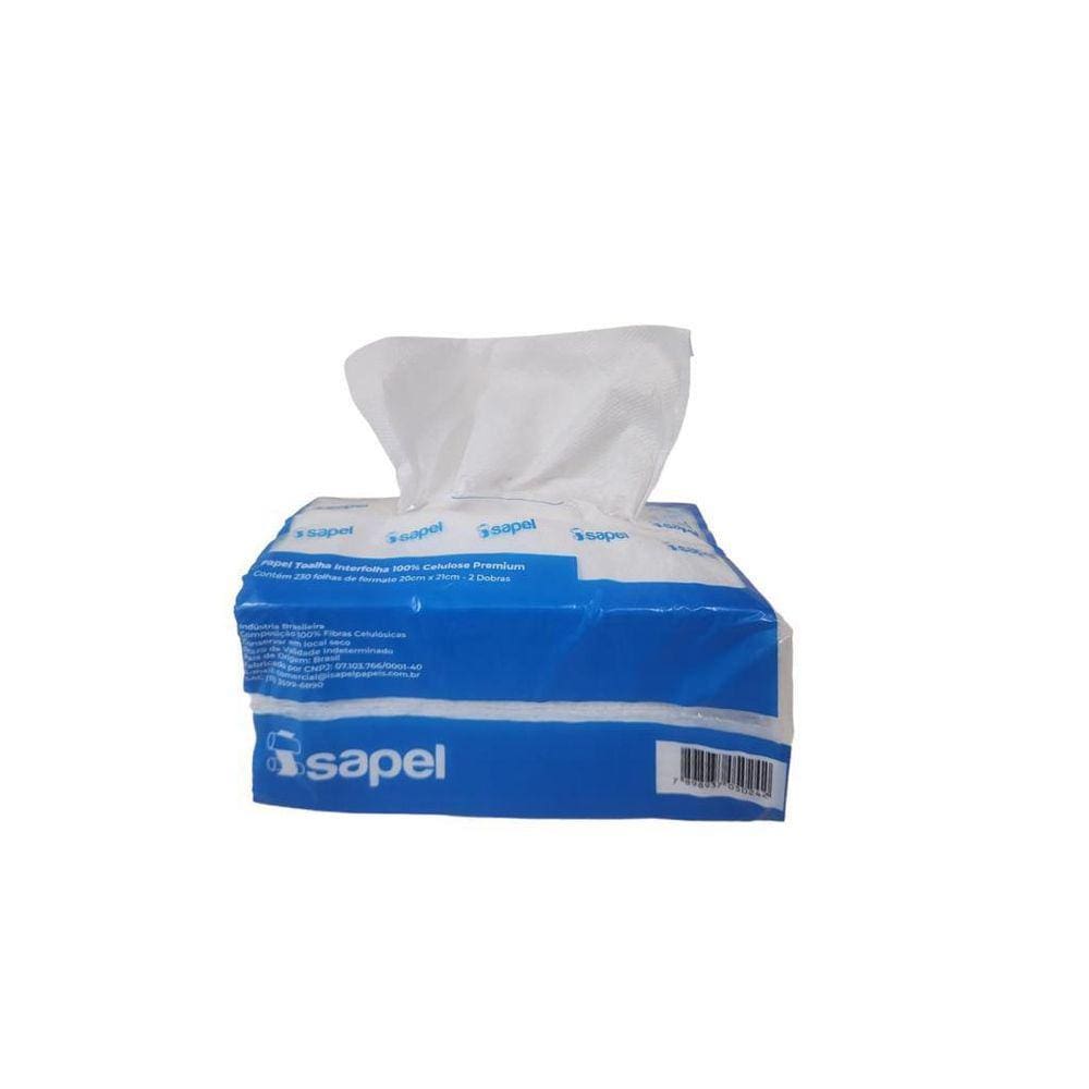 Papel Toalha Interfolhado 100% Celulose 230 Folhas Isapel