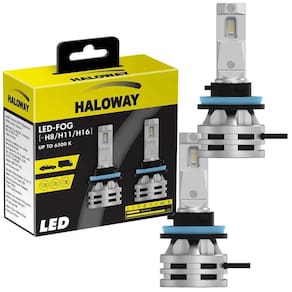Par Lâmpada Haloway LED Fog H8 H11 H16 12V 12,5W 6500K