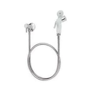 Ducha Higiênica Metal Cromado Acionamento 1/4 De Volta Acabamento Cromado Brilhante Cor Branco