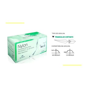 Fio De Sutura Nylon Não Absorvível  24Un